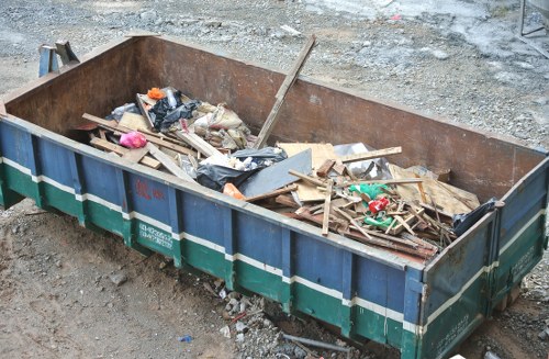 Waste removal truck in South West London